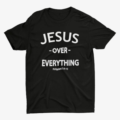JESUS over Everything- Black w/ white logo